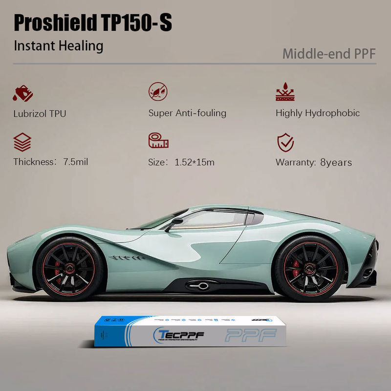 TP150-S Glanzfarbschutzfilm Instant Healing 7.5mil PPF Clear BH für Auto