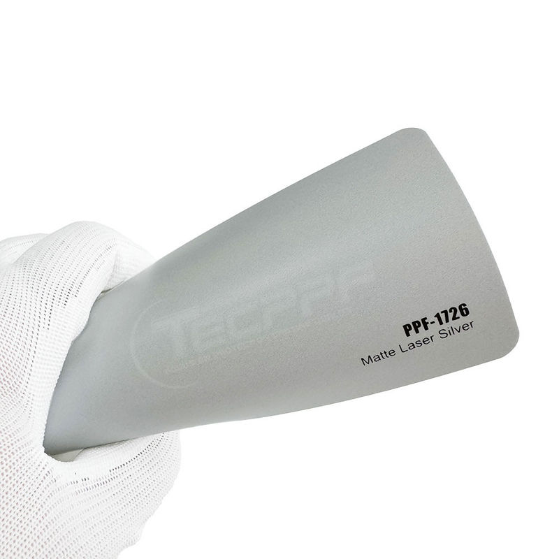 Polymerischer Hydrophobischer Matte Laser Silberfarbe 8mil Farbwechsel Farbe Schutzfolie Heizung