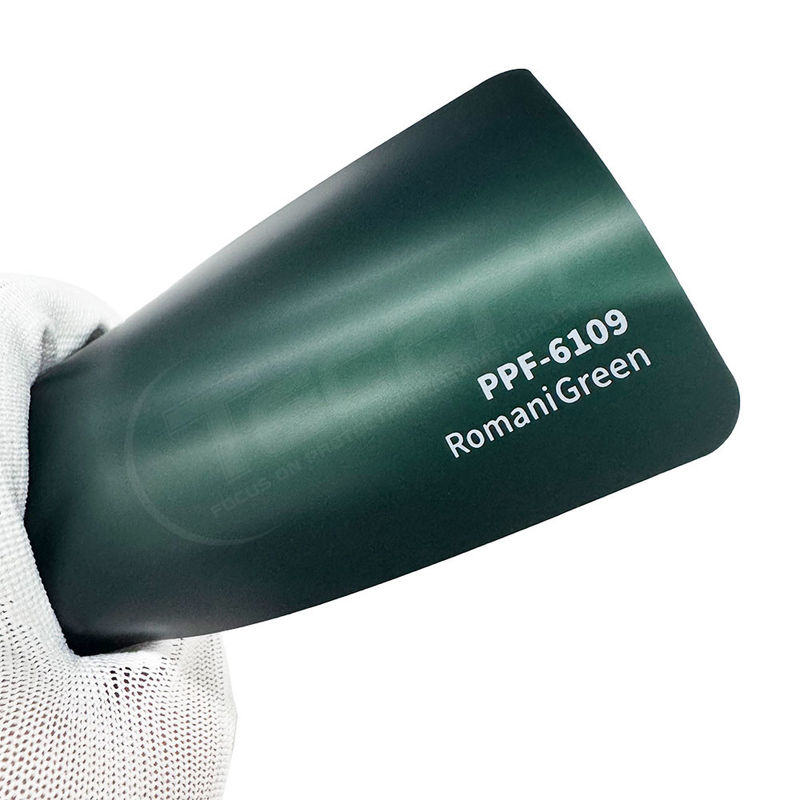 PPF-6109 Romani Green Eco-Friendly Car Colour Protection Film (Farbschutzfolie für Autofahrzeuge mit grüner Farbe)