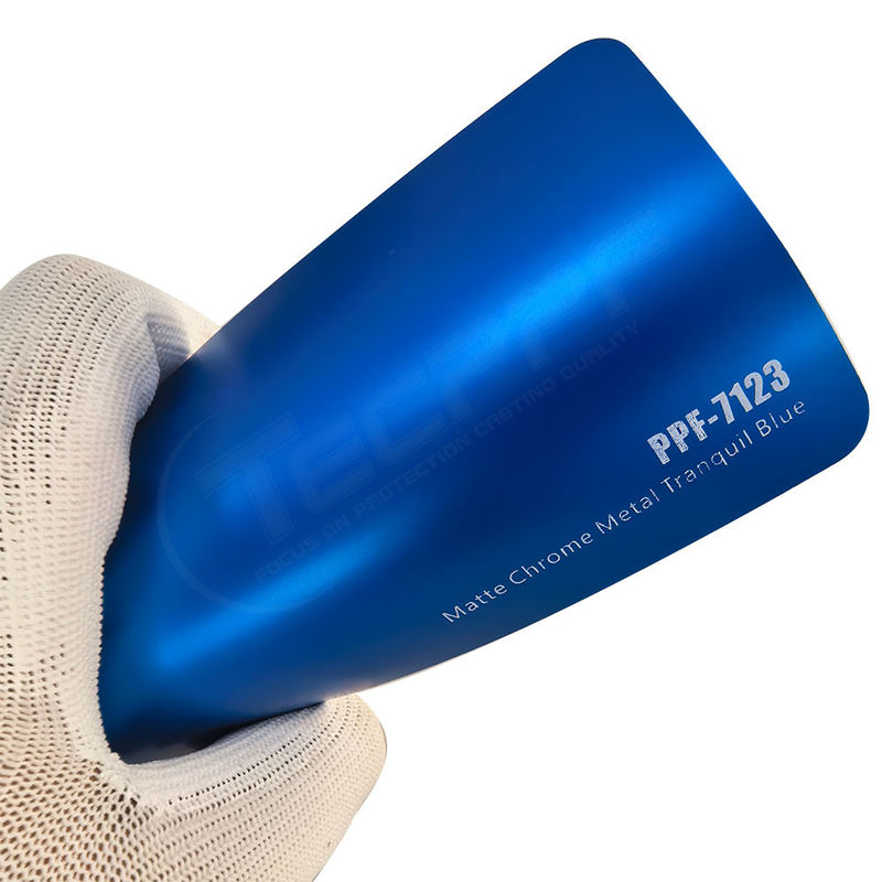 PPF-7123 Matte Chrom Metall Ruhige Blaue Farbe Farbschutzfilm für Autokratz