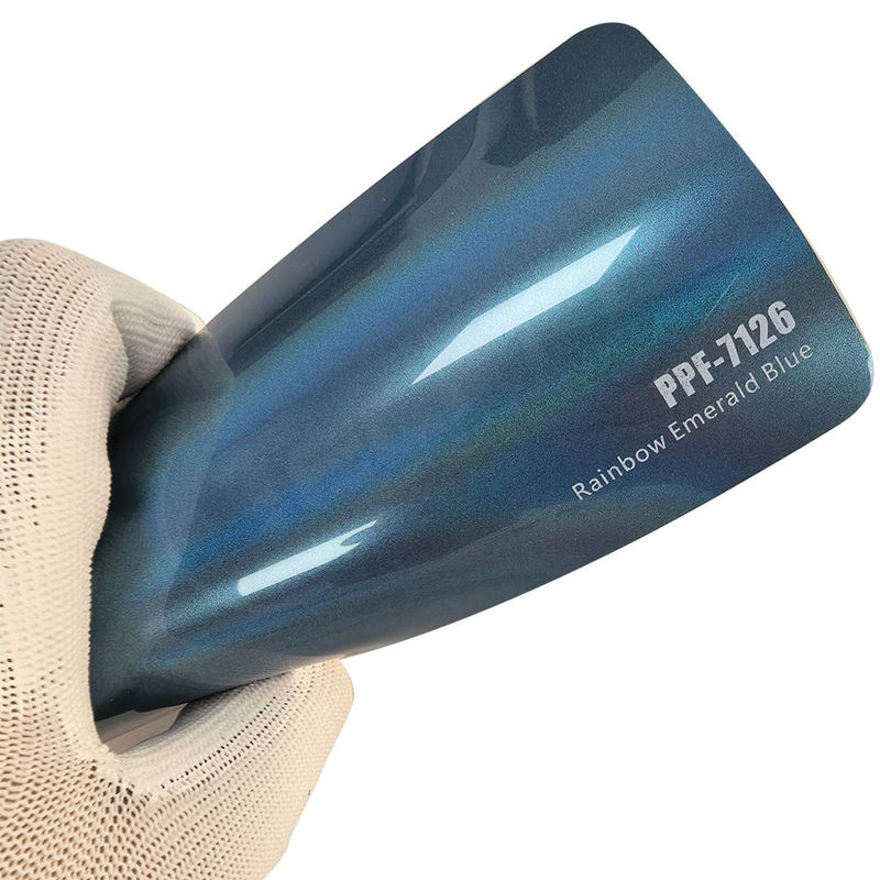 PPF-7126 Regenbogen-Smaragdblau Farbschutzfolie für Autokratz
