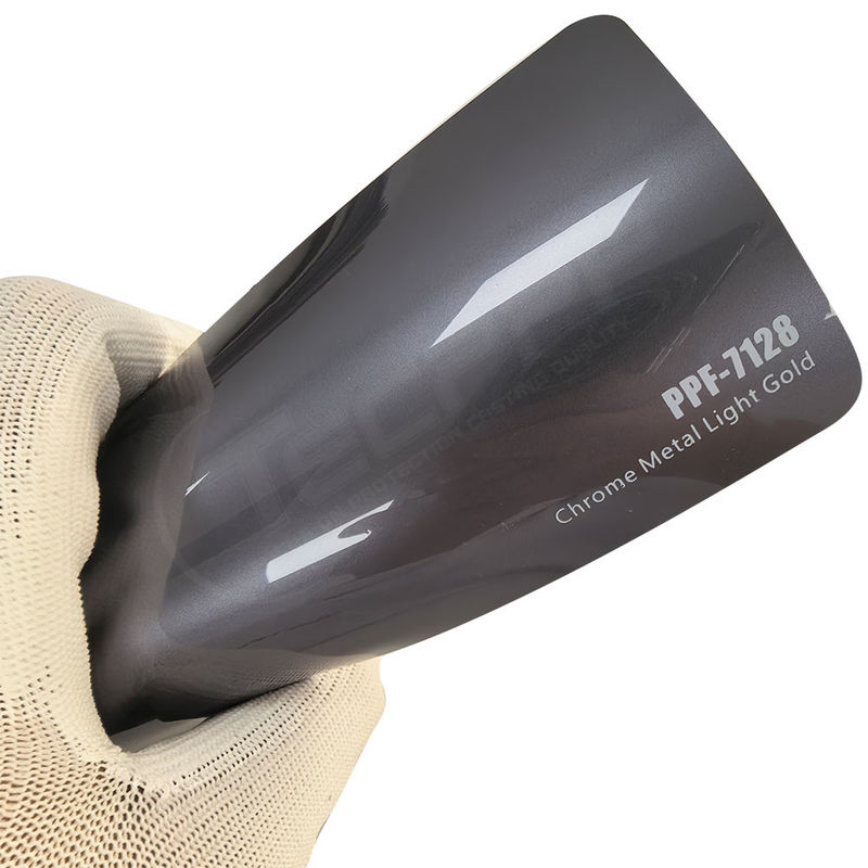 PPF-7128 Chrommetall Lichtgold Farbe Farbschutzfilm für Autokratz