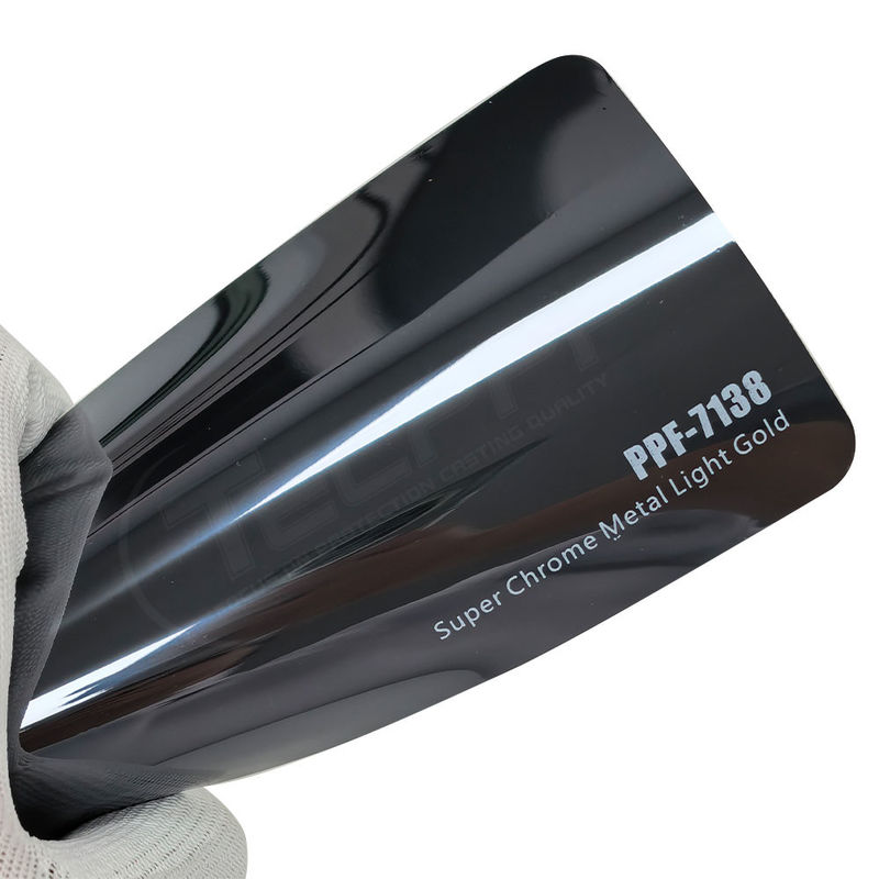 PPF-7138 Superchrom Metall Lichtgold Farbe Farbschutzfilm für Autokratz