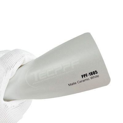Polymere Hydrophobe Schicht Matte Keramik Weiße Farbe 8mil Farbänderung Farbschutzfilm 1.52x16m / 60inchx53ft
