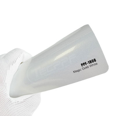8 Millimeter Farbwechsel Farbschutzfilm Magisches Gold Weißfarbe 1,52x16m / 60inx53ft Hitzeheilung 60inx53ft